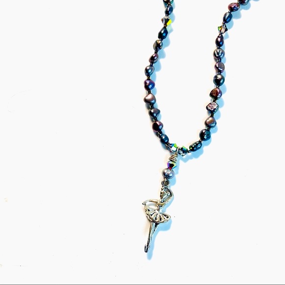 McGlamorous Other - Handmade Ballerina and Grey Christmas Nutcracker Necklace by McGlamorous